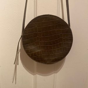 Madewell Crocodile Crossbody Bag (Green)